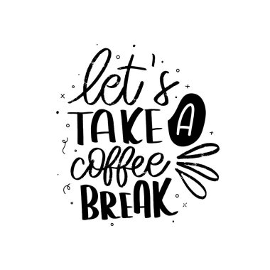 Modern kahve yazı tipografisi. Hayat kahveden sonra başlar. Elle çizilmiş harf cümlesi. Modern motive edici hat dekoru. Teklif içeren scrapbooking veya günlük kartı. 