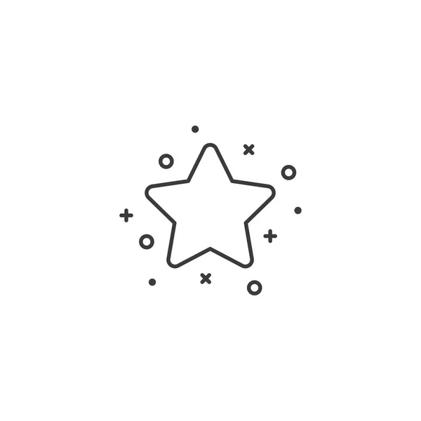 Simple Flat Star Icon Cute Star Icon Vector Illustration — Stock Vector