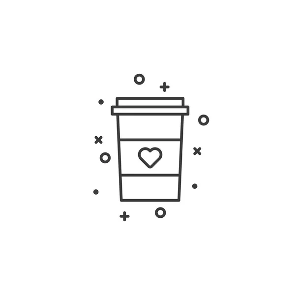 Simple Flat Coffee Icon Cute Coffee Icon Vector Illustration — Stock Vector