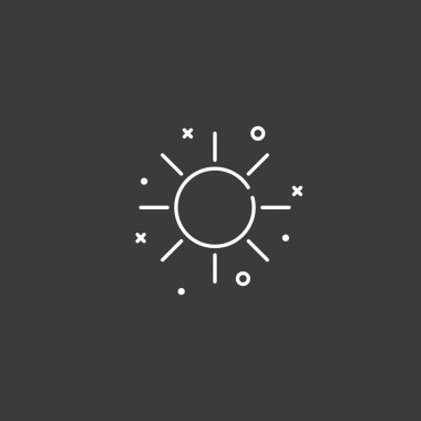 Basit düz yaz simgesi. Sevimli güneş simgesi. Vektör çizimi.