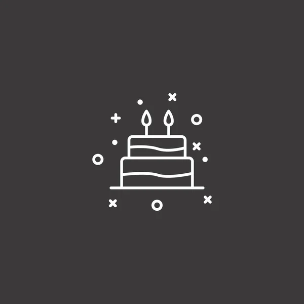 Einfaches Fladenkuchen Symbol Niedliche Geburtstagsikone Vektorillustration — Stockvektor