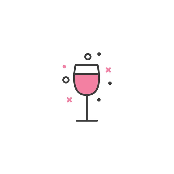 Simple Flat Drink Icon Cute Drink Icon Vector Illustration — Stock Vector