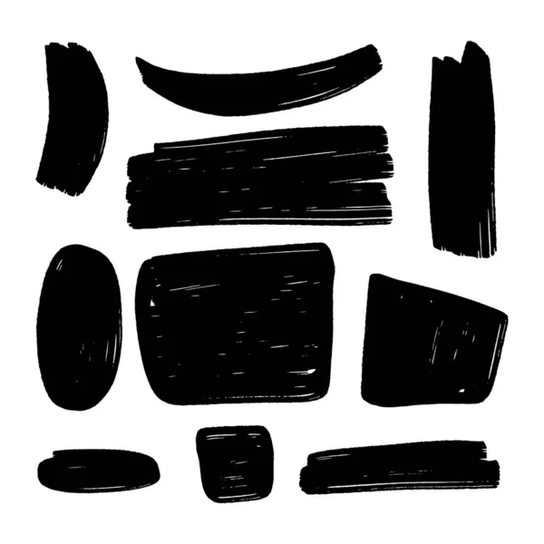 Brosses Stylo Doodle Dessinées Main Ensemble Traits Grunge Dessinés Main — Image vectorielle