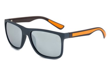 beyaz arka plan üzerinde izole adam için modern güneş gözlüğü yan görünümü