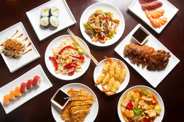 Table Typical Japanese Food Seen — Stock Photo, Image