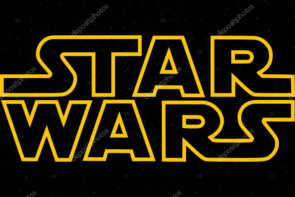 SAINT PETERSBURG, RUSSIA - APRIL 6, 2019: Star wars is the title of the trilogy and the ninth episode. World blockbuster illustrative editorial