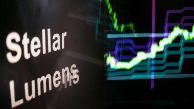 Stellar lumens cryptocurrency belirteci. cryptocurrency Borsası, kavram davranışı. Modern finansal teknolojiler.