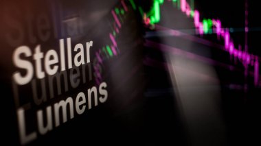 Stellar lumens cryptocurrency belirteci. cryptocurrency Borsası, kavram davranışı. Modern finansal teknolojiler.