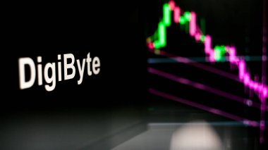 Kripto para birimi belirteci. Kripto para değişimlerinin davranışı, kavram. Modern finansal teknolojiler.