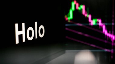 Kripto para birimi belirteci. Kripto para değişimlerinin davranışı, kavram. Modern finansal teknolojiler.