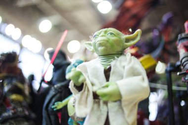 Saint Petersburg, Rusya - 27 Nisan 2019: Figür oyuncak ustası Yoda