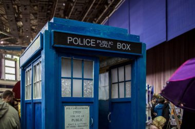 Saint Petersburg, Rusya - 27 Nisan 2019: Tardis, Dr. Who's Time machine.