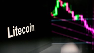 Kripto para birimi belirteci. Kripto para değişimlerinin davranışı, kavram. Modern finansal teknolojiler.