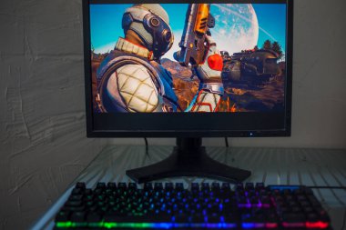 Los Angeles, ABD-11 Haziran 2019: oyun Outer Worlds açıklayıcı editoryal