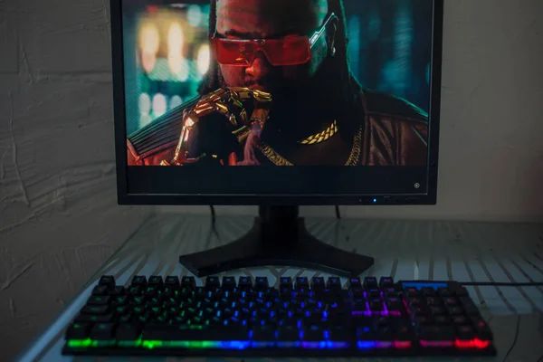 Los Angeles, ABD-11 Haziran 2019: oyun cyberpunk 2077 açıklayıcı editoryal — Stok fotoğraf