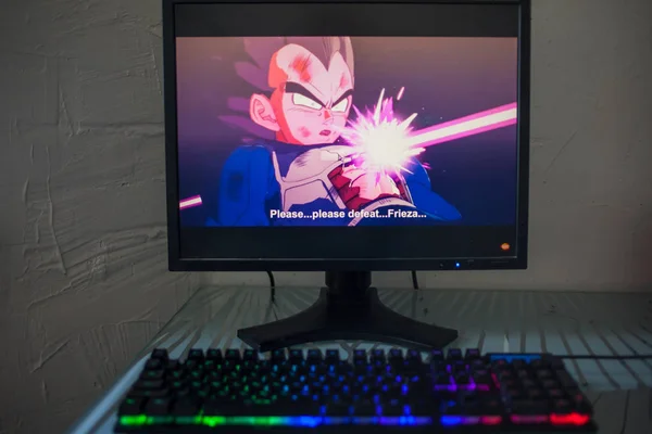 Los Angeles, Verenigde Staten-11 juni 2019: Game Dragon Ball Z: Kakarot illustratieve redactionele — Stockfoto