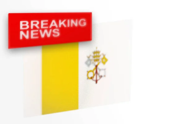Últimas notícias, a bandeira do país do Vaticano e as notícias de inscrição — Fotografia de Stock