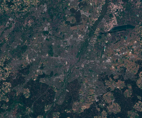 Carte satellite de Munich Allemagne, vue de l'espace — Photo
