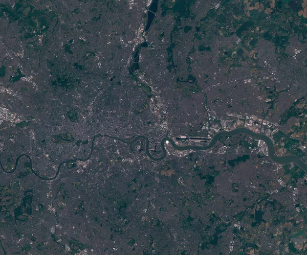 Carte satellite de Londres Royaume-Uni, vue de l'espace — Photo