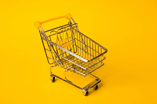 Shopping cart concept of shopping and sales, retail and shops. — Stock Photo, Image