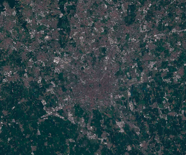 Carte satellite de Milan Italie, vue de l'espace — Photo