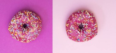 Şekerlemeli pembe çörekler.