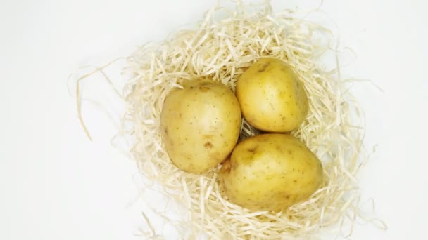 Batatas Orgânicas Para Uma Dieta Saudável — Vídeo de Stock