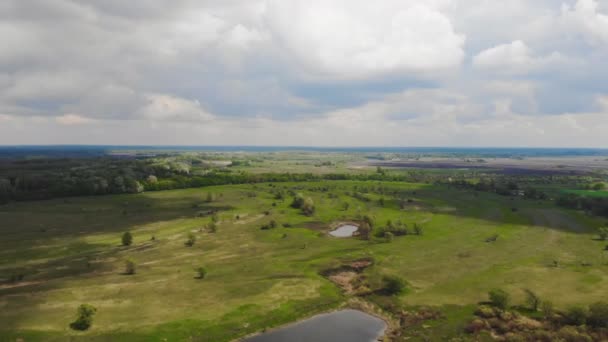 Filmagem Tirada Drone Vista Planalto Rural Dia Verão Ensolarado — Vídeo de Stock