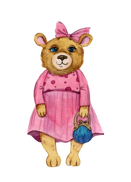 एक पोशाक में भालू लड़की — स्टॉक फ़ोटो, इमेज