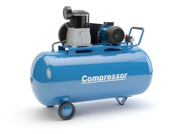 Modrá Vzduchový Kompresor Obrázek — Stock fotografie
