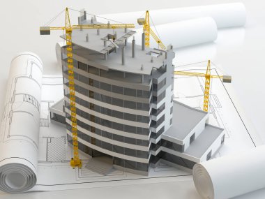 Gökdelen inşaat projesi, 3D illüstrasyon