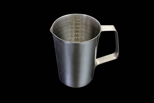 500 c.c. 스테인레스 스틸 그라디드 측정 컵 — 스톡 사진
