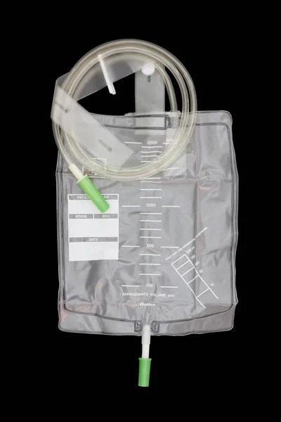 Urine Bag on black background with cipping path