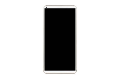 beyaz bac boş siyah ekran ile yakın çekim beyaz cep telefonu