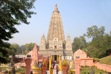 Mahabodhi tapınağı, Bodhgaya, Bihar. Hindistan