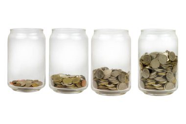 Cipping yolu ile beyaz arka plan üzerinde Tayland Sikke kaydetme.