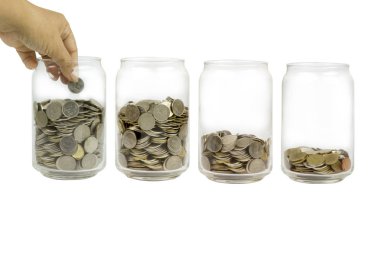 Cipping yolu ile beyaz arka plan üzerinde Tayland Sikke kaydetme.