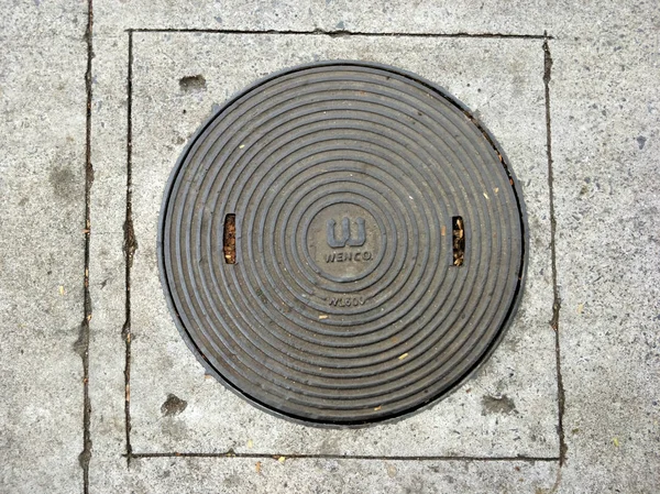 Steel Drain Hose Cover Drain Cover Top View — Stok fotoğraf