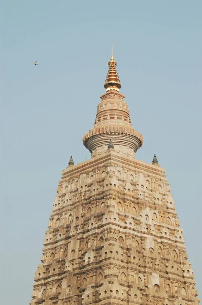 Mahabodhi tapınağı, Bodh gaya, Hindistan. Gautam Buddha 'nın — Stok fotoğraf