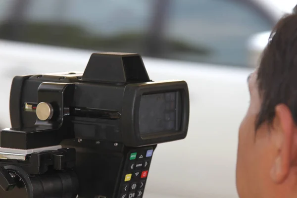 Rychlostní paprskový kamerový fotoaparát elektronický přístroj nástroj li — Stock fotografie