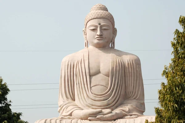 Giant Stone Great Buddha Statue bij Bodh Gaya India — Stockfoto