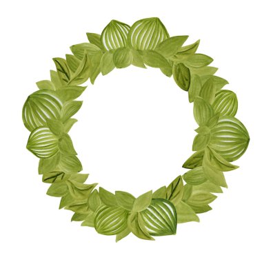 Suluboya yaprağı çelenk