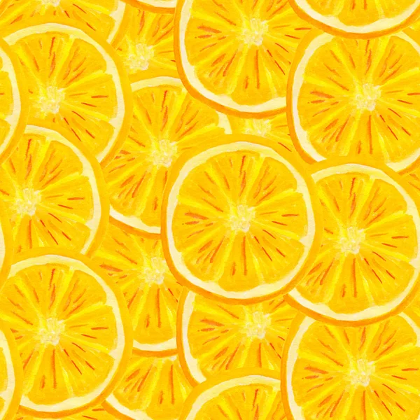 Padrão sem emenda de fruta laranja aquarela — Fotografia de Stock