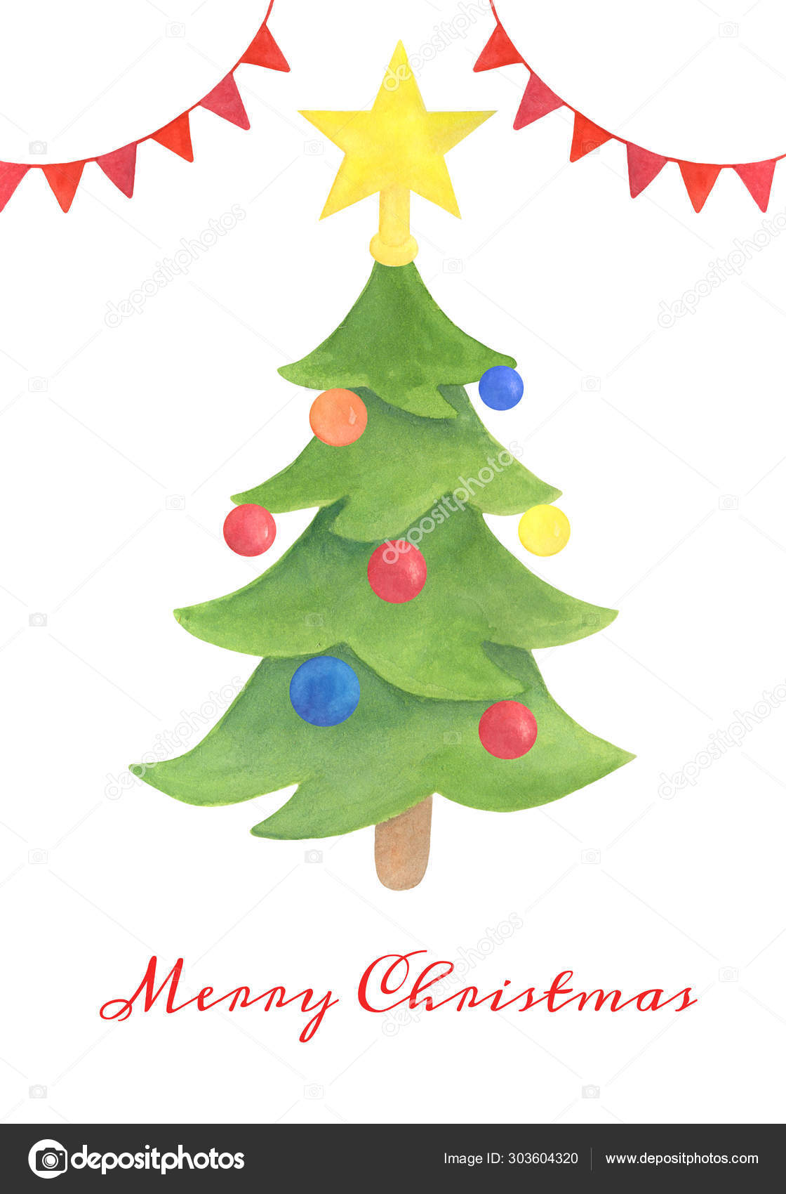 Watercolor Vintage Christmas Template For Greeting Card Postcard Decoration Hand Drawn Xmas Tree With Balls And Star Topper Garlands Isolated On White Background Stock Photo C Olya Haifisch 303604320 It requires 10 candy canes and 10 16. watercolor vintage christmas template for greeting card postcard decoration hand drawn xmas tree with balls and star topper garlands isolated on white background stock photo c olya haifisch 303604320