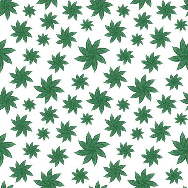 Suluboya soyut çiçekler dikişsiz desen. El çizilmiş yuvarlak yeşil bitkiler, yaprakları, otlar illüstrasyon tasarım, baskı, dekorasyon, tekstil için beyaz arka plan izole.