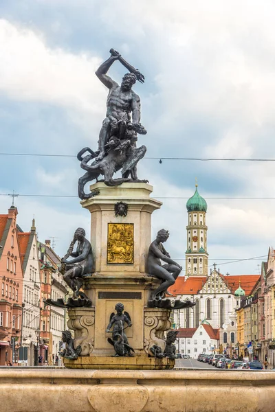 Augsburg Deutschland Mai 2018 Herkules Brunnen Den Straßen Augsburgs Augsburg — Stockfoto