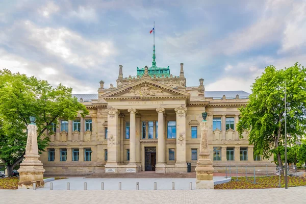 Byggnad Justice Palace Strasbourg Frankrike — Stockfoto