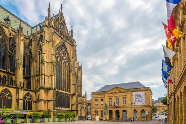 Metz Francia Maggio 2018 Veduta Nella Cattedrale Santo Stefano Metz — Foto Stock