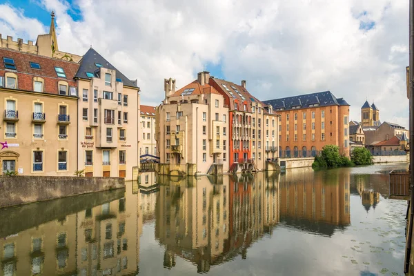 Metz Fransa 2018 Görünüm Binaları Metz Ile River Mosela Olabilir — Stok fotoğraf