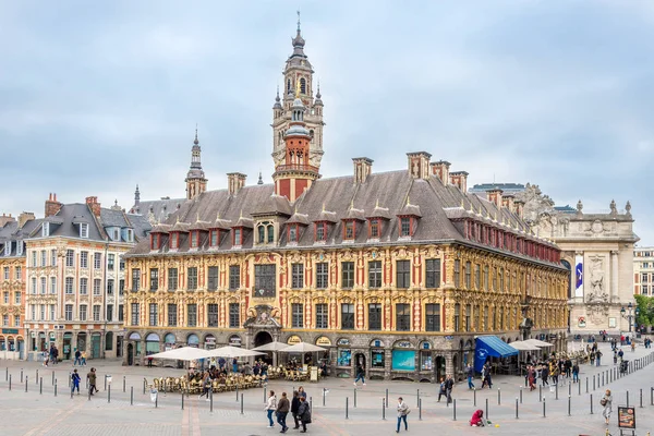 Lille Francia Maggio 2018 Costruzione Della Borsa Grand Place Lilla — Foto Stock